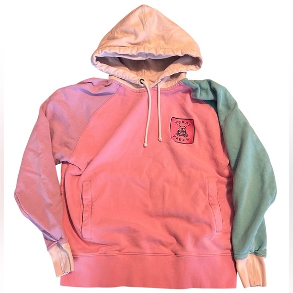 Teddy Fresh color block hoodie size small - Picture 1 of 5